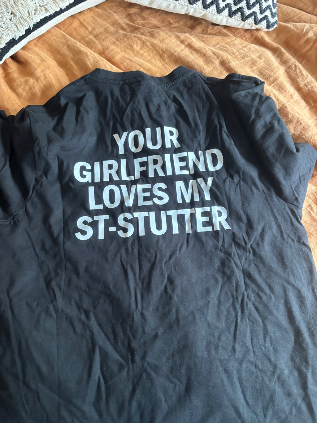 T-shirt with graphic on back